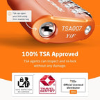 4 Pack TSA Approved Travel Combination Cable Luggage Locks for Suitcases & Backpacks - Orange
