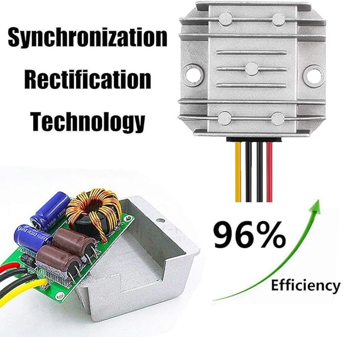 HOMELYLIFE DC 24V to 12V 10A 120W Voltage Buck Converter Reducer Power Step Down Regulator Waterproof Module Transformer for Golf Cart
