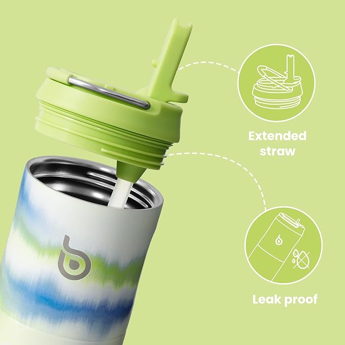 BOTTLE BOTTLE Insulated Water Bottle 24oz with Straw Lid and Handle for Sports Travel Gym Stainless Steel Water Bottles Double-Wall Vacuum Metal Leak Proof BPA-Free