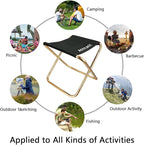 AOUTACC Ultralight Portable Folding Camping Stool for Outdoor Fishing Hiking Backpacking Travelling(XL:13"x14"x15";Large:11.8"x11"x11.4"; Medium:8.3"x9.5"x 11")
