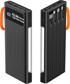 Portable Charger 10000mAh Power Bank Built-in Cable,PD 22.5W Fast Charging Powerbank, LED Display External Battery Pack with LED Lighting, Travel Phone Charger for iPhone 16/15/14/13/12,Samsung,Google