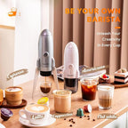 3 in 1 Portable Espresso Machine On the Go, Self-Heating Electric Espresso Maker, 19 Bar Mini Coffee Maker For Travel Camping and Hiking With Ground Coffee & NES PRESSO/DolceGusto Pod, Space Grey