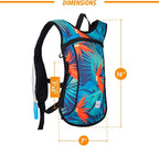 Vibe Festival Gear Hydration Pack Backpack with 2L Water Bladder for Women, Men, Teens, Kids - Hydropack Hydro Sports, Outdoor, Running, Camping, Hiking, Festivals, Raves