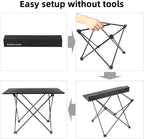 ROCK CLOUD Portable Camping Table Ultralight Aluminum Camp Table Folding Beach Table for Camping Hiking Backpacking Outdoor Picnic, Size M
