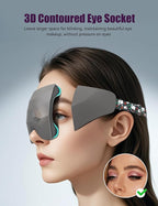 Sleep Mask for Side Sleeper Women Men, EVA BELLE Eye Mask for Sleeping Light Blocking, 3D Sleeping Mask Blackout, Soft Breathable Eye Shade Cover with Adjustable Elastic Strap for Travel Home Nap Rest