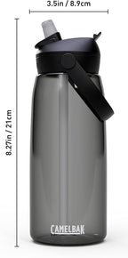 CamelBak Thrive Flip Straw Tritan Renew Water Bottle Charcoal, 32oz