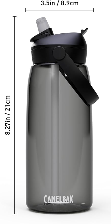 CamelBak Thrive Flip Straw Tritan Renew Water Bottle Charcoal, 32oz