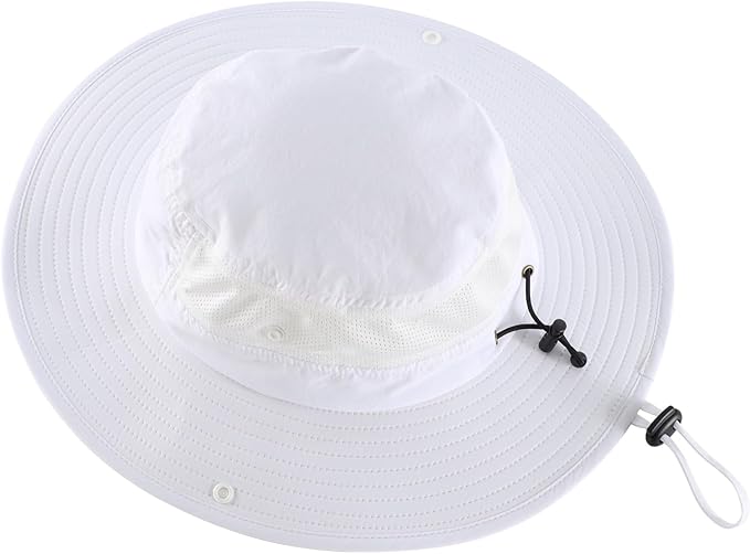 Home Prefer UPF50+ Mens Sun Hat Wide Brim Womens UV Protection Beach Bucket Hat for Fishing Hiking Snap Up Cowboy Hat