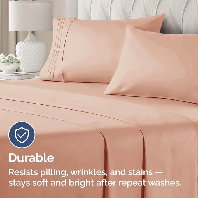 King Pillow Cases Set of 2 - Ultra Soft Hotel Quality Pillowcase Covers - Luxury Comfy Cozy Bedding for Women, Men, Kids & Teens - Machine Washable Pillow Protectors - 2 Pieces Set - King Size Mauve