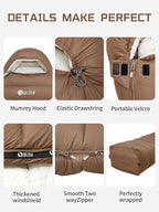 0 Degree Sleeping Bag for Adults 650 Fill Power Down Sleeping Bag for Cold Weather -20F / -8F / 0F / 10F Large Lightweight