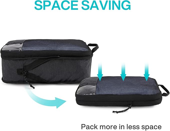 BAGSMART 6 Set /4 Set/2 Set Compression Packing Cubes for Travel, Lightweight Luggage Organizer Bags, Durable Space Saver Bags Travel Essentials