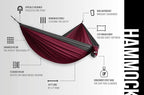 Bear Butt 2 Person Portable Hammock - Backpacking to Camping - Double Hammock for Travel & Outdoor