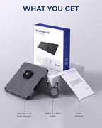 BigBlue 20W Portable Solar Panel with Kickstands, USB-A and USB-C(5V/2.4A per Output), Solar Panel Charger for Camping, Higher Efficiency, IP65 Waterproof, Compatible with Phones, Tablets, Power Bank