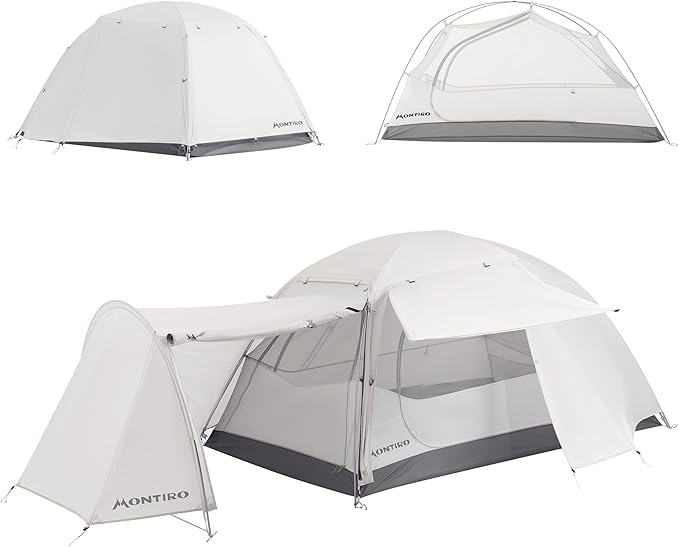 Triphyr Backpacking Tent with F-Nexus Extension 2-Person Combo, Attachable Extension Shelter, Lightweight 2 Person Tent for Backpacking Camping Hiking & Biking