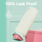 40 oz Insulated Water Bottle with Straw: Meoky Stainless Steel Metal Water Bottle with 2-in-1 Lid - Leak Proof, Cold for 24 Hours, Protective Silicone Base, BPA-Free for Sports Gym, Cream