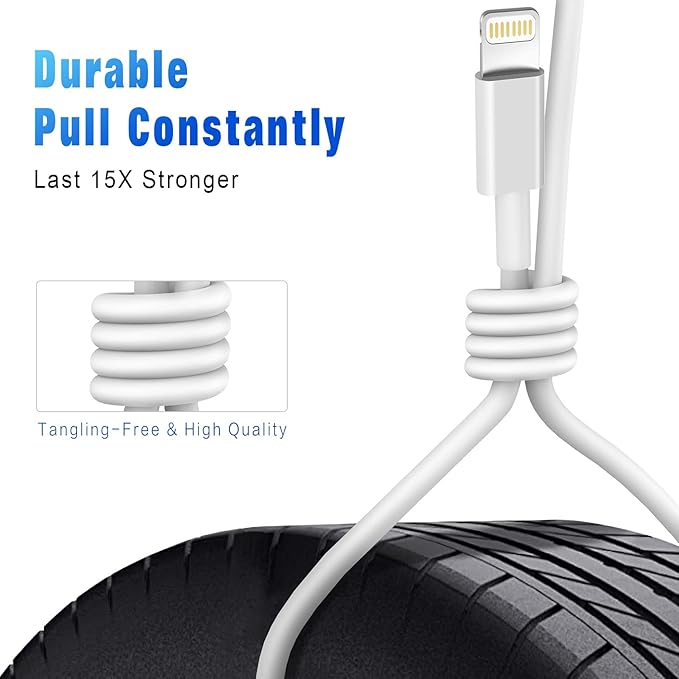 iPhone Charger 3Pack 6FT MFi Certified USB A to Lightning Cable Fast Charging Cords Apple Charger Compatible with iPhone 14 13 12 11 XS XR X Pro Max Mini 8 7 6S 6 Plus 5S SE iPad iPod Airpods