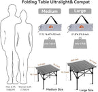 Opliy Folding Camping Table,Portable Table for 1-2 Persons -Collapsible Table Lightweight with Carry Bag for Camping, Hiking, Picnics, BBQs, Beach Trips & Tailgating(16.5 inch).