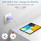 10FT iPhone 17 16 15 Charger Fast Charging USB C Charger Block Type C Chagrer Fast Charging 2-Pack for iPhone 17/17 Plus/17 Pro/17 Pro Max/iPhone 16/16 Plus/16 Pro/16 Pro Max/15/15 Pro Max(Purple)