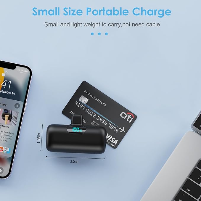 Small Portable Charger for iPhone 14/13,5000mAh PD Fast Charging Power Bank,Mini Battery Pack Portable Phone Charger Travel Essentials for iPhone 14/14 Pro Max/13/13 Pro/12 Pro/11/XS/XR/X/8/7/6 Series