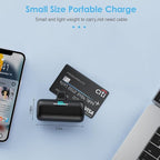 [2 Pack]Small Portable Charger for iPhone14/13,Upgraded 5000mAh PD Fast Charging Power Bank,Mini Portable Phone Charger Compatible with iPhone 14/14 Pro Max/13/13 Pro/12 Pro/11/XR/X/8/7-Black+Black
