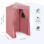 EAGLE PEAK Flex Ultra Compact 4x4 Pop-up Canopy, Sun Shelter, Changing Room, Portable Privacy Canopy Cabana for Pool, Fashion Photoshoots, or Camping, Pink