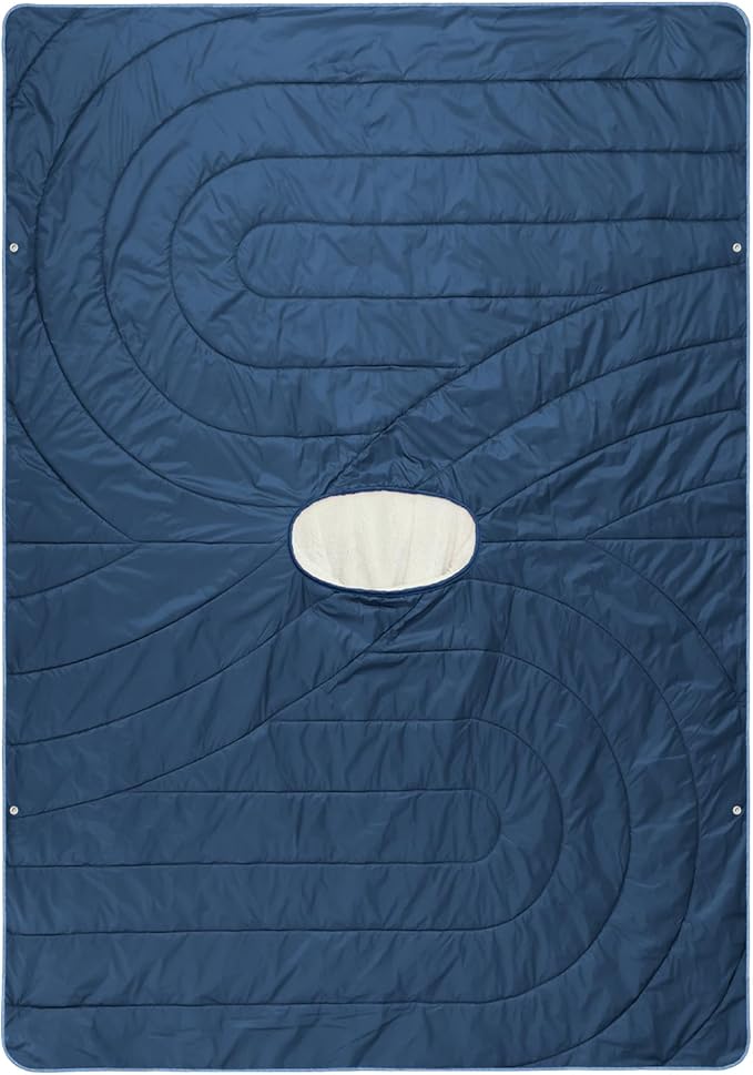 Camping Blanket, Poncho Wearable Hoodie Blankets Outdoor Waterproof Windproof