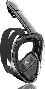 QingSong Kids Snorkel Mask Full Face, Snorkeling Set with Camera Mount, Foldable 180 Degree Panoramic View Snorkeling Gear Anti-Fog Anti-Leak