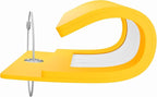 Gostwo 2 Pack Luggage Tags for Suitcases, 26 Initial Letter Travel Luggage Baggage Identification Labels ID Tag Fully Bendable Tags with Stainless Steel Loop (Yellow) (Letter P)