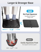SAIJI Foot Hammock for Plane Travel, Upgraded Airplane Foot Hammock for No Feet or Leg Clashing, Portable Airplane Foot Rest with Warm & Privacy Cover, Long Flight Air Travel Essentials to Relax Feet