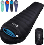 Down Sleeping Bag for Adults 0°F 10°F 15°F 20°F Backpacking Sleeping Bag for Cold Weather with Compression Sack
