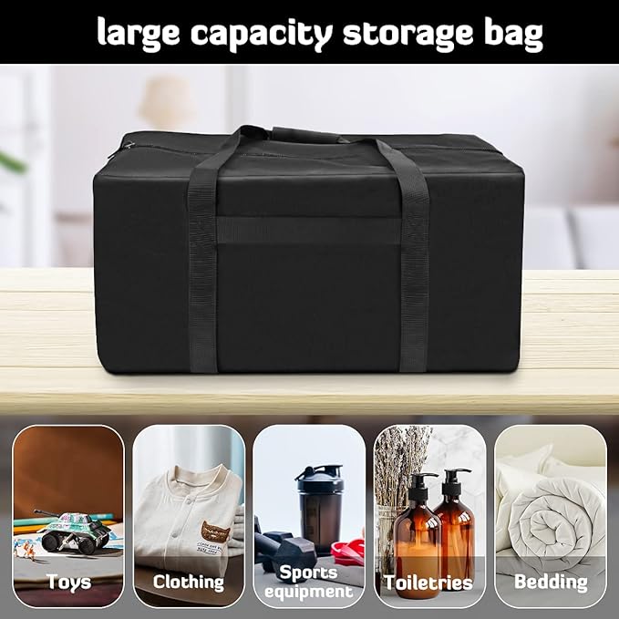 INFANZIA 24inch Sports Duffel Travel Bag, 56L Duffel Tote Bag with Upgrade Zipper, Water Resistant & Foldable Equipment Storage Bag for Camping Tent Tripod Fishing, 2PCS