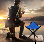 Folding Camping Stool Portable Outdoor Chair Use Height 14 inchs Fishing Chair Seat for Camping Fishing Hiking Gardening and Beach Maximum Weight Capacity 300 lbs (Blue)