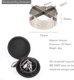 BRS Stove BRS-3000T Stove and Windscreen Ring Combo Set with Cross-stand Titanium Windshield Camp Stove Wind Screen with Storage Box for Camping Hiking Backpacking