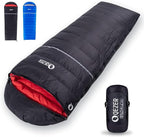 Down Sleeping Bag for Adults, 600 Fill Power, Ultralight & Compact with Compression Sack for Backpacking, Camping, Hiking