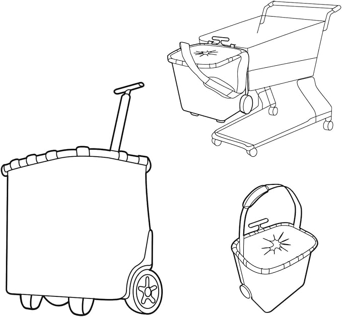 reisenthel carrycruiser Frame Leo Macchiato - Portable Shopping Trolley with Sturdy Aluminum Frame, Shoulder Strap and Removable mesh Inner Bag -Water-Repellent