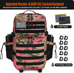 Military Tactical Backpack 45L Large Tactical Backpack for Men, Hiking Rucksack With Bottle Holder