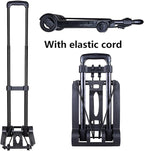 Folding Dolly Hand Truck, 110 lbs Capacity, 2 Wheel Luggage Cart, Compact and Portable for Travel, Shopping, Airport