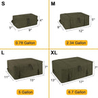 PETAC GEAR 4 PCS Tactical Modular Packing Cubes with Waterproof Material, Large Capacity Storage Bag, Easy Clean Outdoor Travel Organize Storage Pouches Bags (RG)