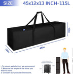 INFANZIA 45inch Sports Duffel Travel Bag, 115L Extra Large Duffel Luggage Bag with Upgrade Zipper, Water Resistant & Foldable Equipment Storage Bag for Camping Tent Tripod Fishing