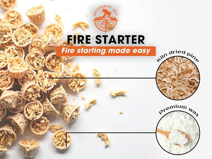 Fire Starter Pods (50 Pack) – Natural Fire Starters for BBQ, Fire Pits, Campfires | Long-Lasting, Eco-Friendly, Made in USA