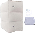 Inflatable Foot Rest Pillow Toddler Airplane Bed Adjustable 3 Layers Height Leg Rest Pillow Airplane Travel Essentials for Office Home Trains Cars