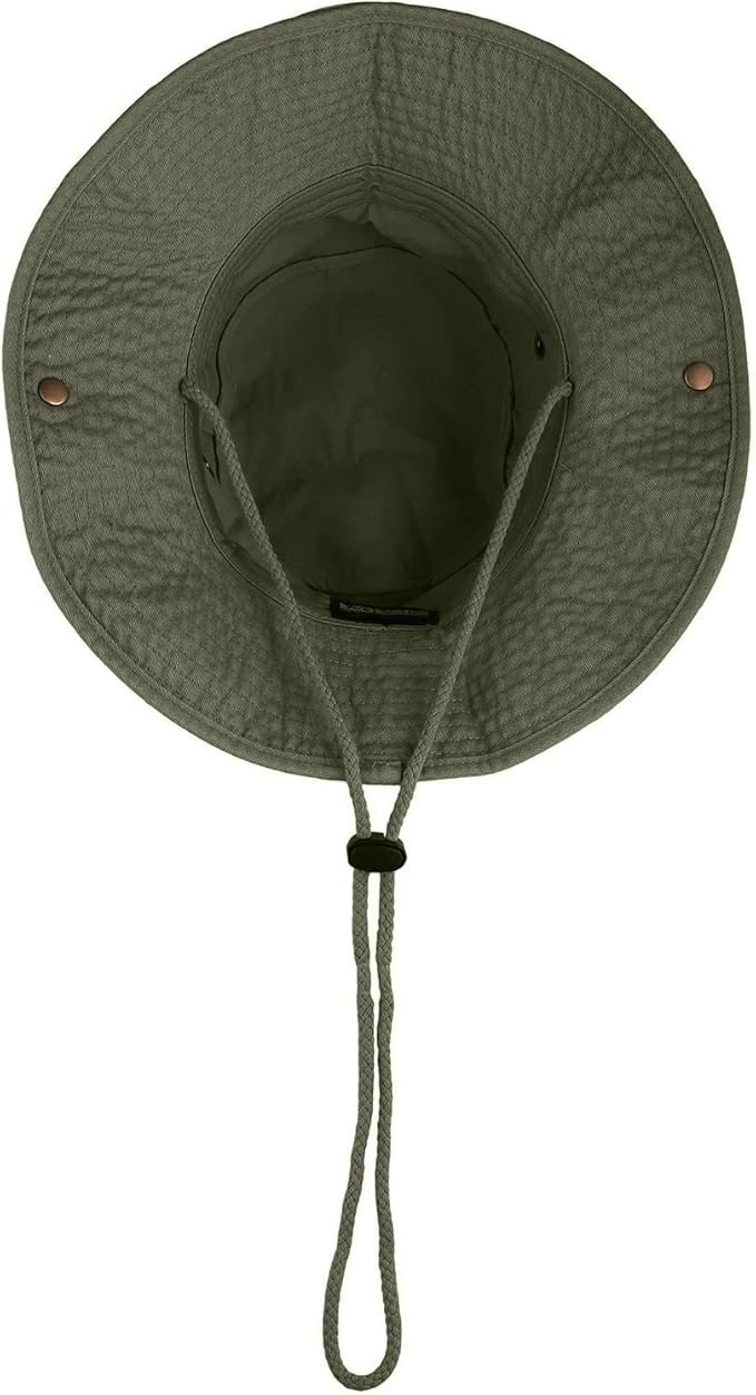 Wide Brim Hiking Fishing Safari Boonie Bucket Hats 100% Cotton UV Sun Protection for Men Women Outdoor Activities