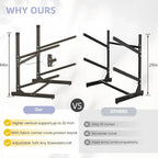 Kayak Storage Rack, Heavy-Duty Metal Kayak Storage Rack Adjustable Freestanding Kayak Stand, Canoe and Paddleboard Kayak Rack for Indoor & Outdoor Use