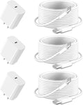 iPhone 17 Chrager, iPad Pro Chrager, iPad Chrage Fast Charging for iPad 10th 11th A16/iPad Pro Air 13/12.9/11/iPad Mini 6th/7th A17 Pro/iPhone 17 16 15 Pro Max,20W Block & 10ft USB C Cable,3Pack White