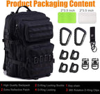 Military Tactical Backpack 45L Large Tactical Backpack for Men, Hiking Rucksack With Bottle Holder