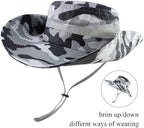 CAMOLAND Mens Fishing Hat Wide Large Brim Sun Hat with Outdoor UV Protection