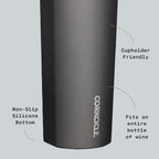 Corkcicle Classic Canteen Insulated Water Bottle - Stainless Steel Reusable Tumbler - Triple Insulated - Keeps Drinks Cold 25 Hours or Hot 12 Hours - Cupholder Friendly - Ceramic Slate - 25 oz
