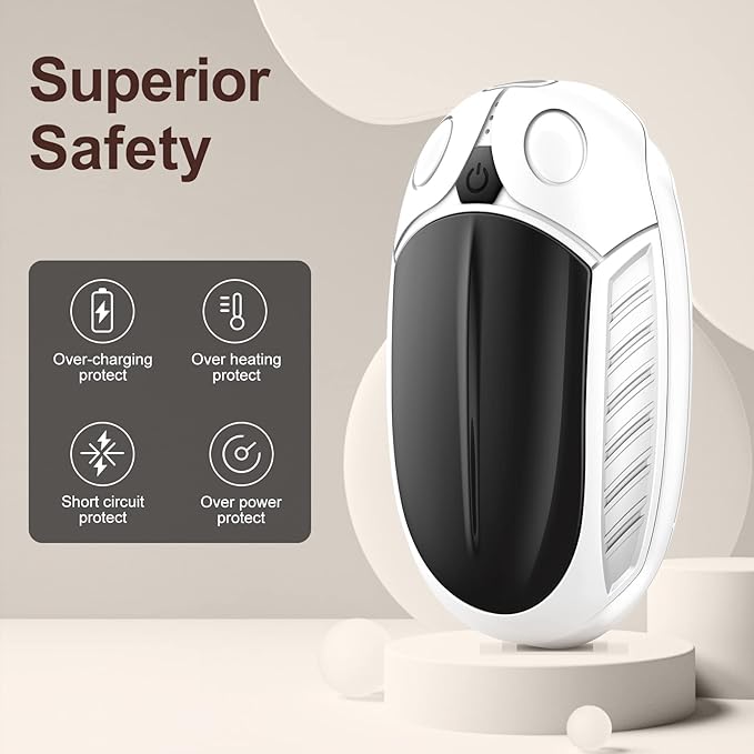 Classic Hand Warmers Rechargeable 2 Pack, AI Temperature Control Pocket Size Electric Handwarmers, Quick Charge Portable Hand Warmer Great Gift for Christmas Outdoors, Hunting, Golf, Camping