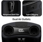Socool 10000mAh Portable Waist Fan Clip on Wearable Belt Personal Fans Rechargeable Battery Operated, 20H Cooling with 10 Speeds & Dual Motors,Neck Hanging Hands-Free for Outdoor Travel Power Bank