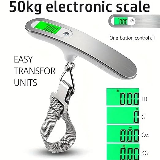 Luggage Weight Scale, 4PC Portable Scales Electronic Scales 50KG Luggage Scales Handheld Weighing Scales mini,for Travel(Hook)